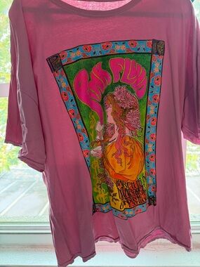 Pink Floyd men Short-Sleeve Tee in Rose Pink xxl over size some spots -perfume